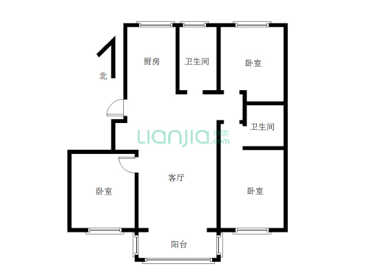 此房颍河嘉园电梯房.出行方便.有证可按揭-户型图