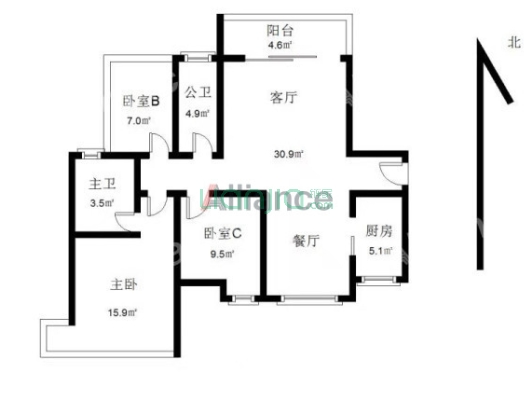 南北对流 户型方正 中高楼层 视野开阔