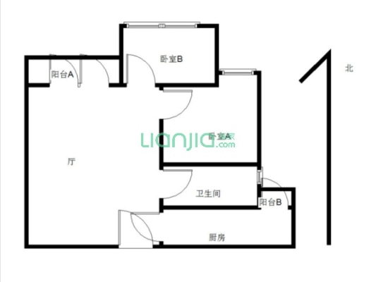 龙湖春森彼岸四期 2室1厅 西