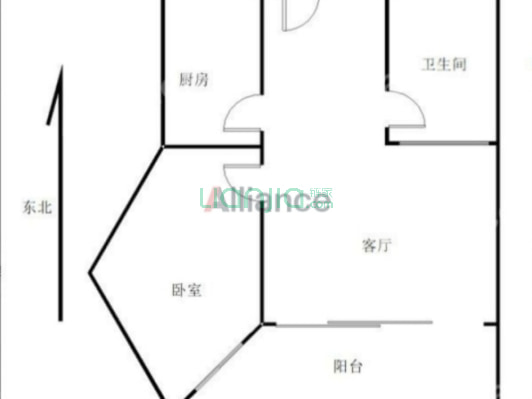 金升国际大阳台一房一厅业主诚意出售。