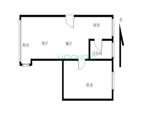 南向大一房，厅出阳台，户型方正