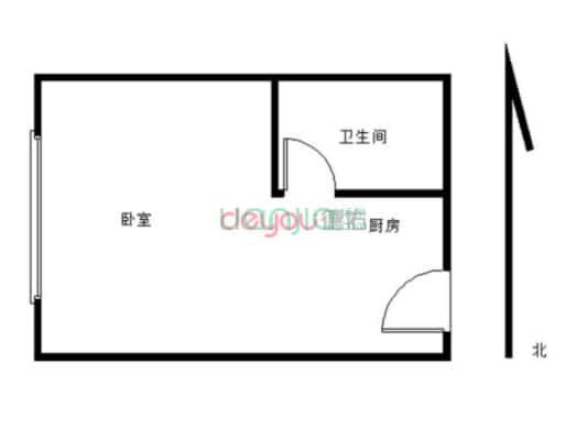 博悦万品大厦 1室1厅 西