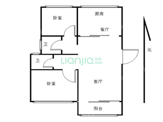 百通馨苑一区 2室1厅 南 北