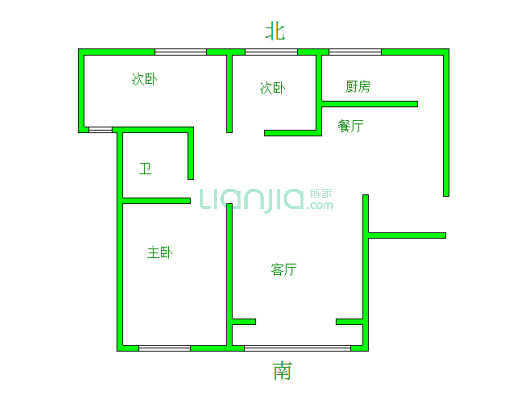 房子是毛坯房，三室，中间楼层 看房提前约-户型图
