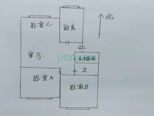 东李新苑 2室2厅 南 北