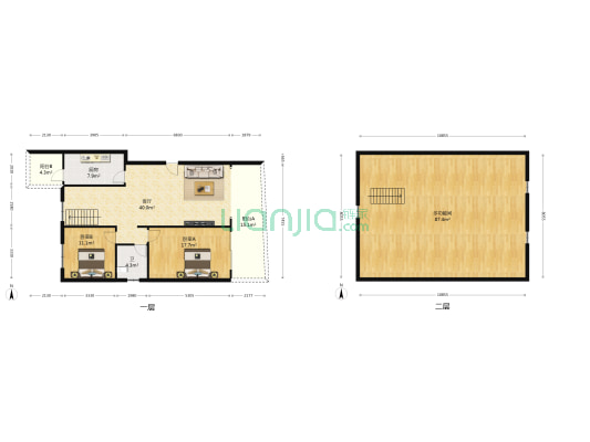 汇信星河湾 3室1厅1卫 95平方