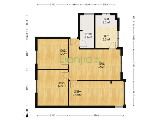 玉溪路22、26号院 4室1厅1卫 99平方