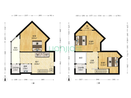 理想青年荟 3室1厅2卫 73平方