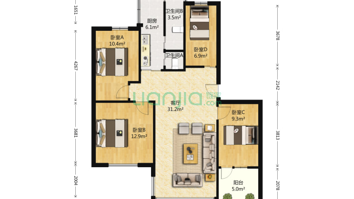 建设银行宿舍二手房实景图