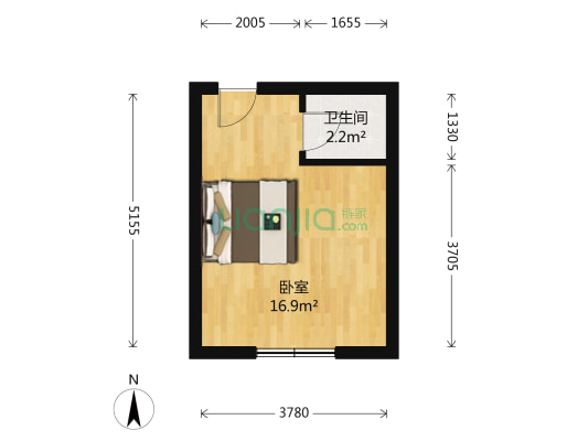 中成市场 1室0厅1卫 25平方