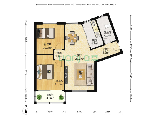 东深小区 2室1厅1卫 75平方