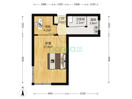新月街 2室0厅1卫 39平方