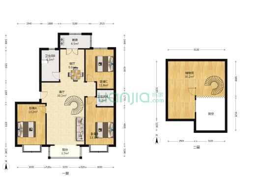 颐安花园西区南院 3室2厅2卫 120平方