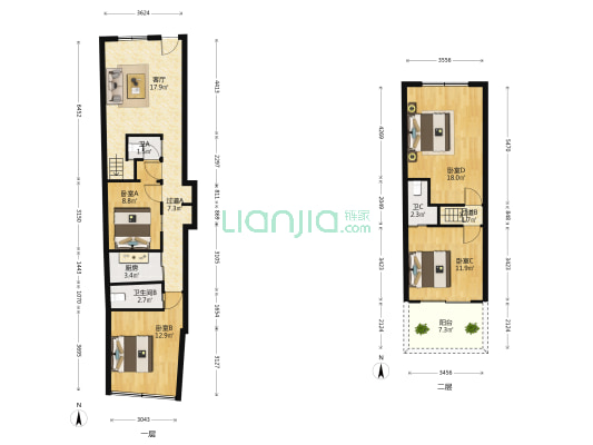 东大街 4室1厅3卫 81平方