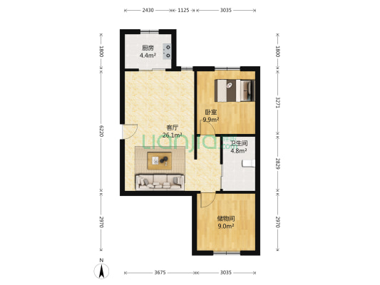 玉意街 1室1厅1卫 79平方