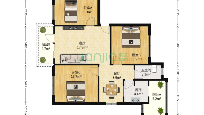 外运宿舍大院二手房实景图
