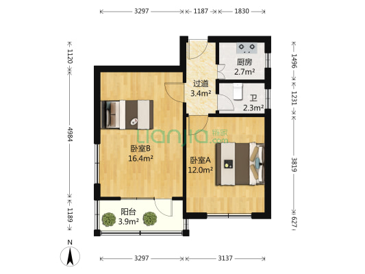 宝钢七村 2室0厅1卫 51平方