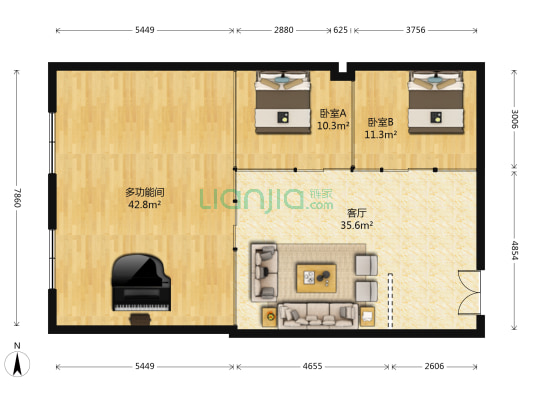 中天大厦(绿园区) 3室1厅0卫 152平方