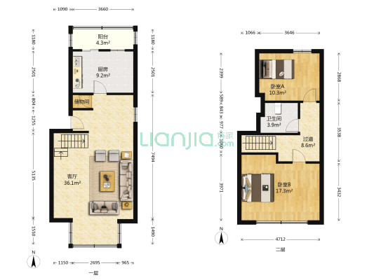 富豪花园南怡苑 2室1厅1卫 120平方