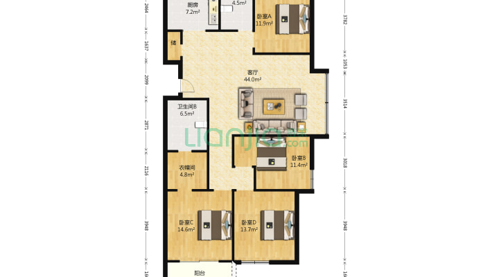 罗西住宅区九组团二手房实景图