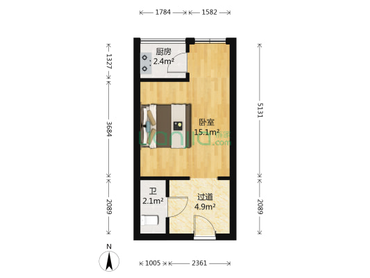 太阳湖 1室0厅1卫 35平方