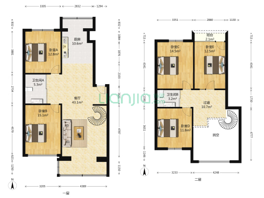 新嘉坡城 5室1厅2卫 167平方