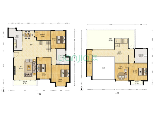 中天未来方舟E5兹善郡 5室1厅2卫 199平方