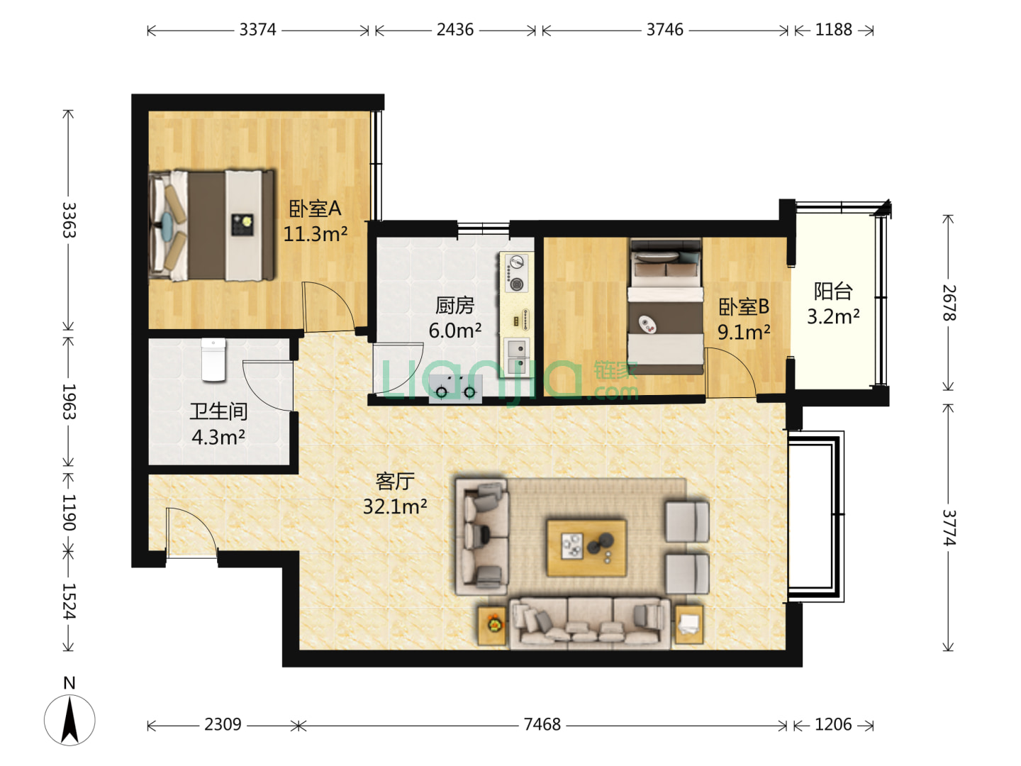 天通苑北一区 2室1厅 205万已下架