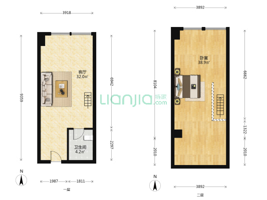兰州中天健广场 1室1厅1卫 56平方