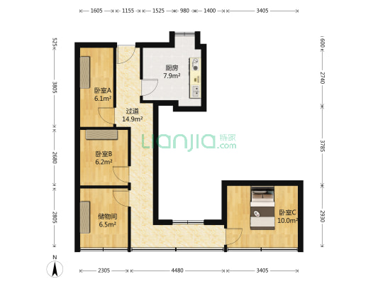 南城大道 3室0厅0卫 100平方