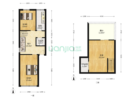 大关南五苑 3室1厅2卫 79平方
