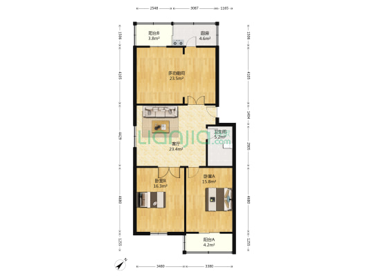 弘怡里 3室1厅1卫 120平方