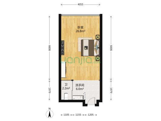 万象天成 1室0厅2卫 59平方