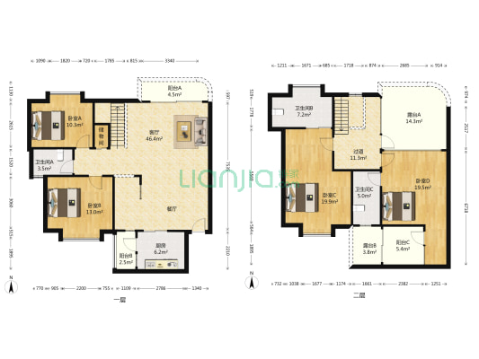 广州奥林匹克花园 4室1厅3卫 186平方
