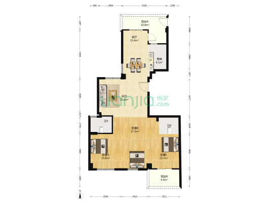 天景花苑(乐清市) 3室2厅2卫 181平方