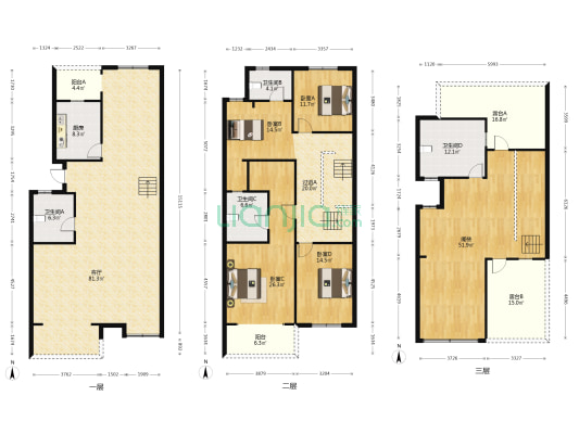 清和园 4室1厅4卫 276平方