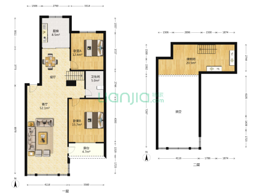 柳馨家园 2室1厅1卫 104平方