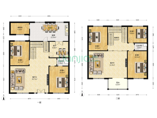 信合里 5室3厅2卫 109平方