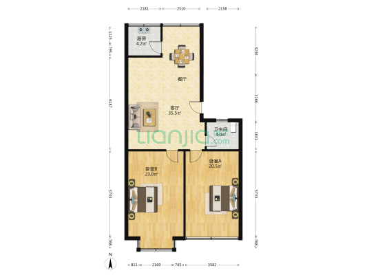 凯旋路1472号 2室1厅1卫 108平方