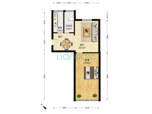 孩儿巷33号 1室1厅1卫 52平方