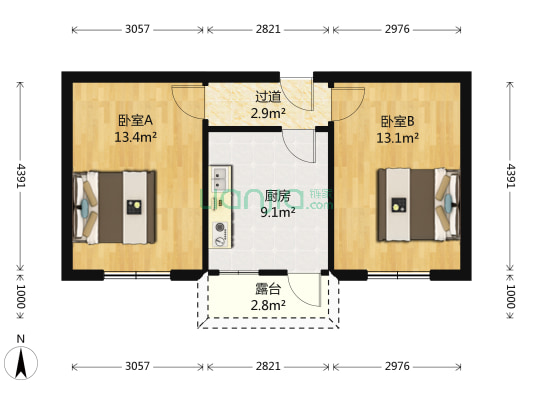 东兴里 2室0厅0卫 50平方