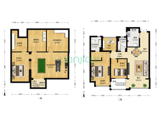 中国铁建国际花园 6室2厅2卫 88平方