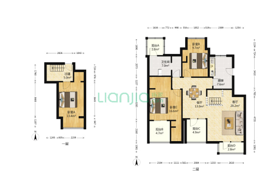 紫成嘉园 3室2厅1卫 107平方