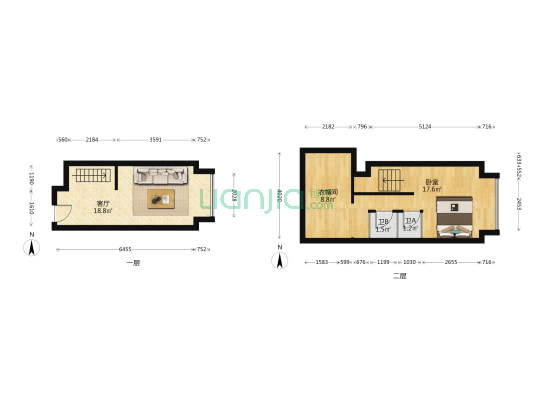 汇祥荟广场 1室1厅2卫 26平方