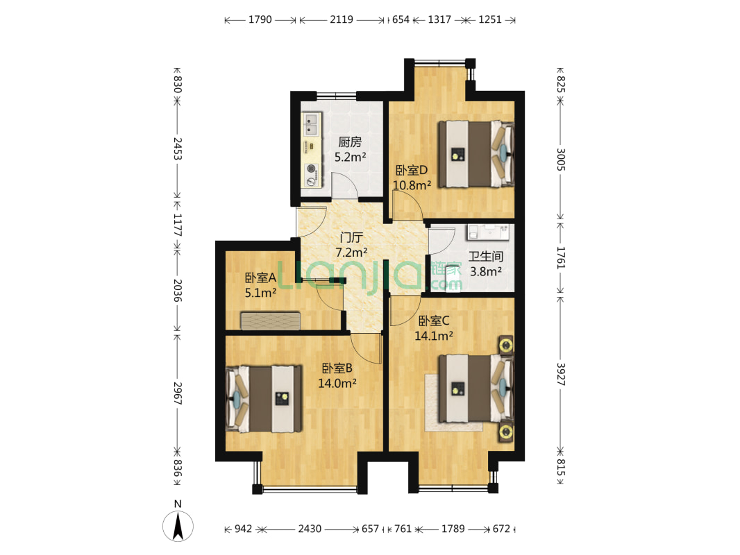 筑华年 2室1厅 80.6平米已下架
