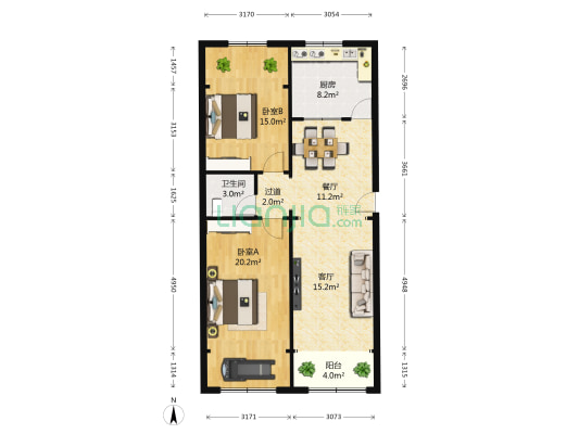 教育局家属院（下西园） 2室2厅1卫 99平方
