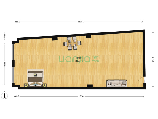 中南大厦 1室0厅0卫 135平方