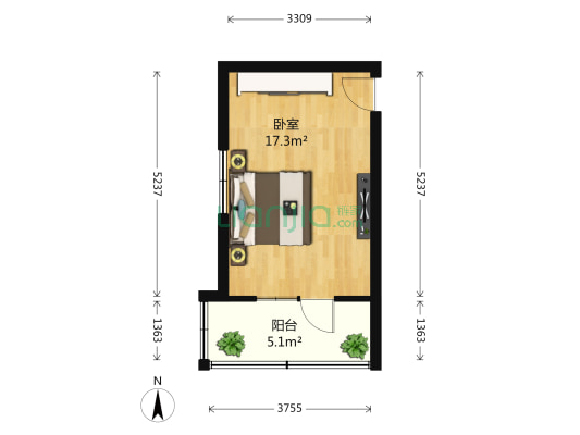 南海楼 1室0厅0卫 27平方
