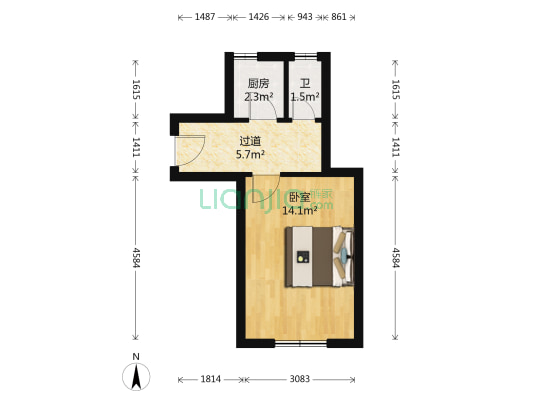 建华里 1室0厅1卫 16平方