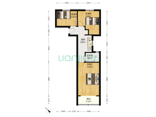 同心路93弄 3室0厅1卫 62平方